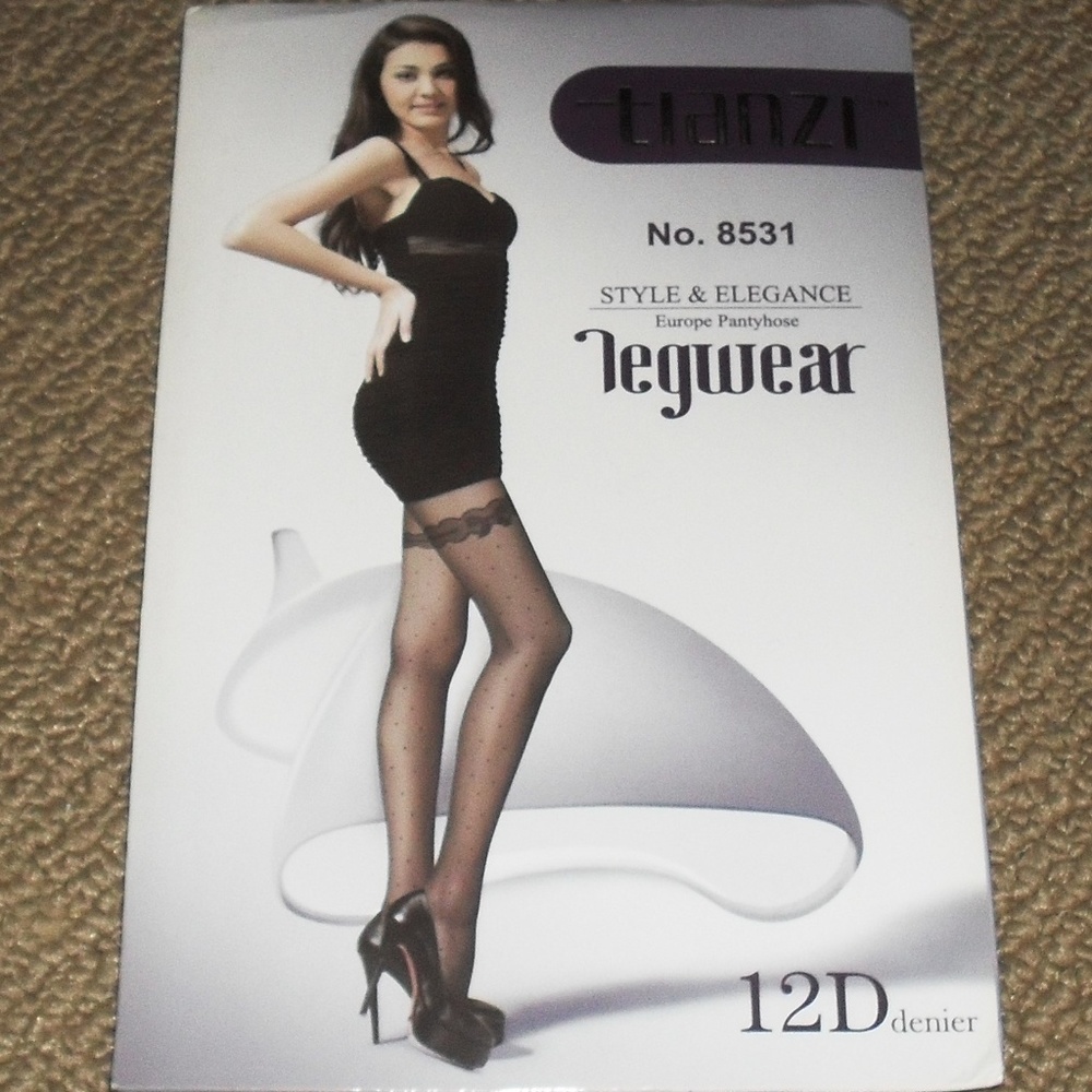 Tianzi Designer Pantyhose Black #8531